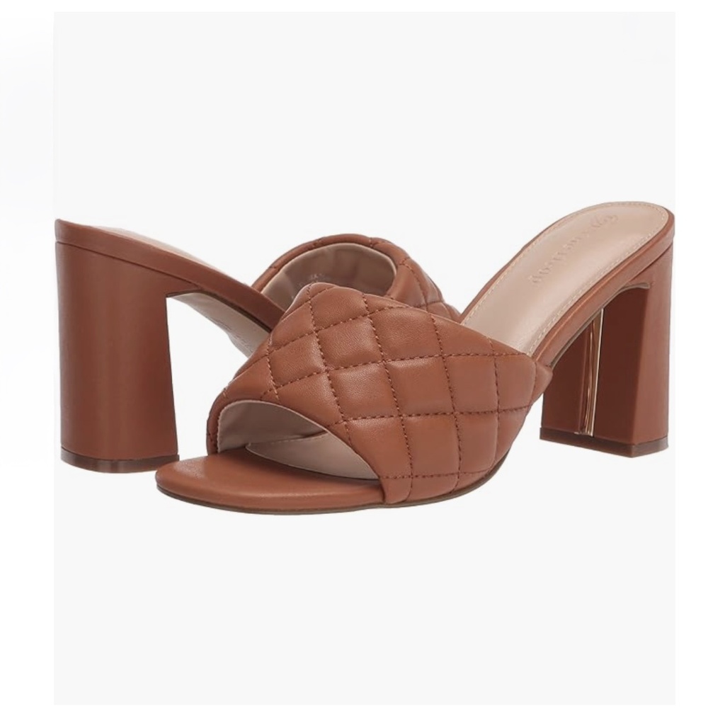 The Drop Pattie High Block-Heeled Mule Sandal NIB